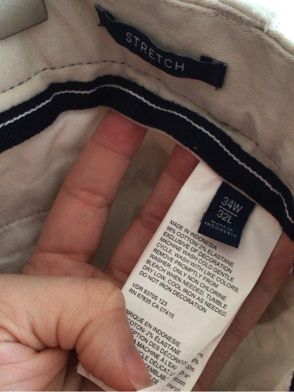 Nautica Men's Light Beige Chino Pants - Picture 3 of 4